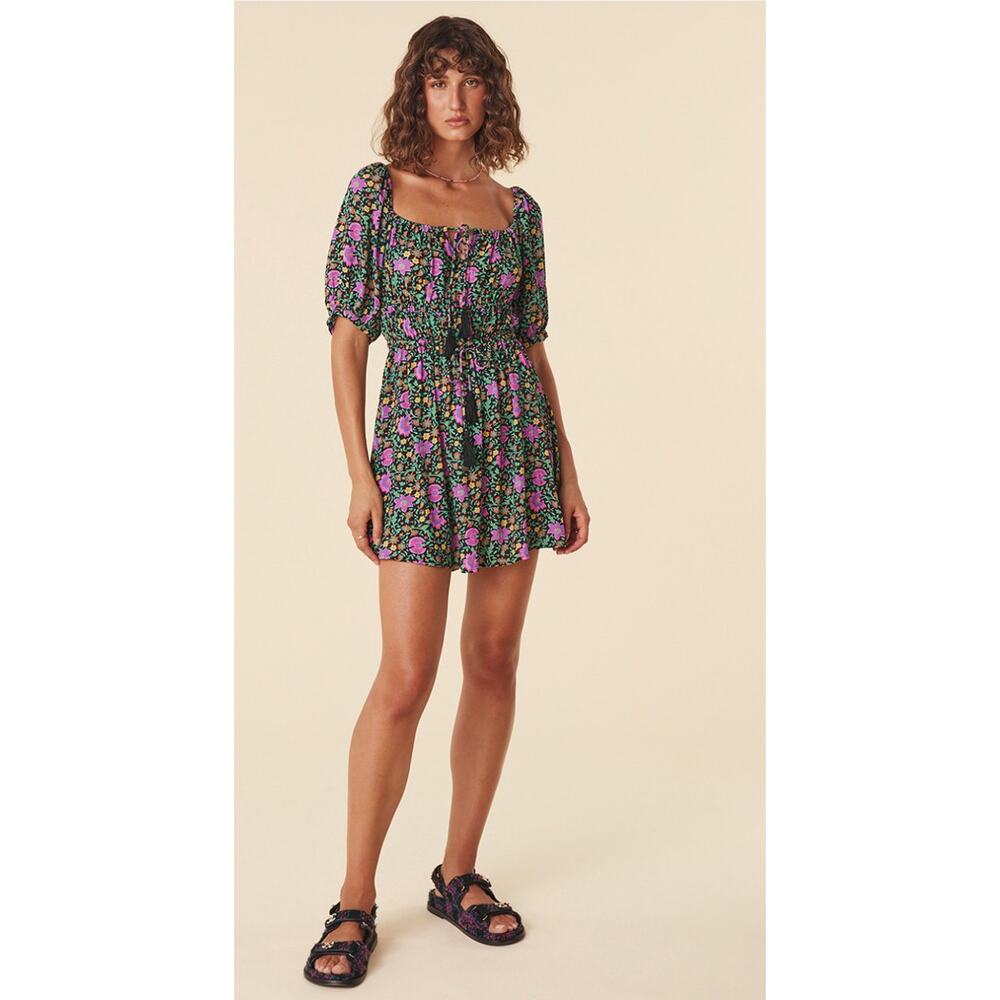 Spell & The Gypsy Collective Floral Village Mini Dress Forest